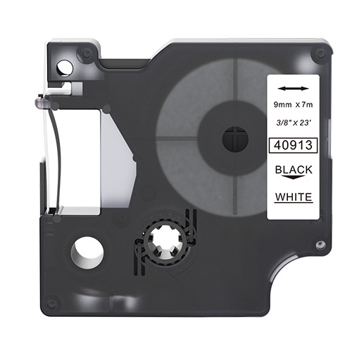 Bandă compatibilă Dymo 40913 negru pe alb 9mm