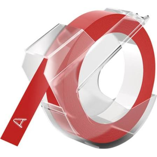 Bandă compatibilă Dymo S0898150 alb pe roșu 9mm