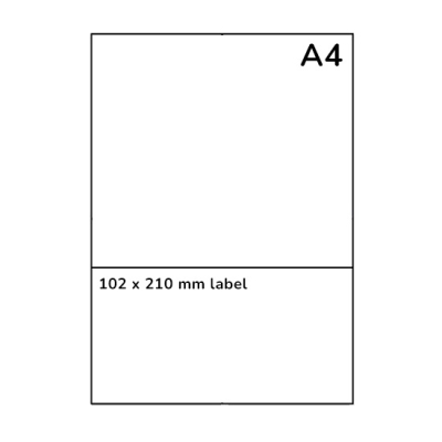 Aviz de expediție / etichetă de retur cu etichetă de expediere 102 x 210 mm
