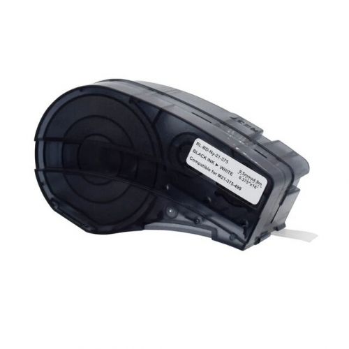 Bandă compatibilă Brady M21-375-499 negru pe alb 9,53mm