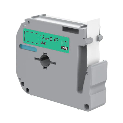 Bandă compatibilă Brother M-K731 negru pe verde 12mm