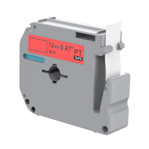 Bandă compatibilă Brother M-K431 negru pe roșu 12mm